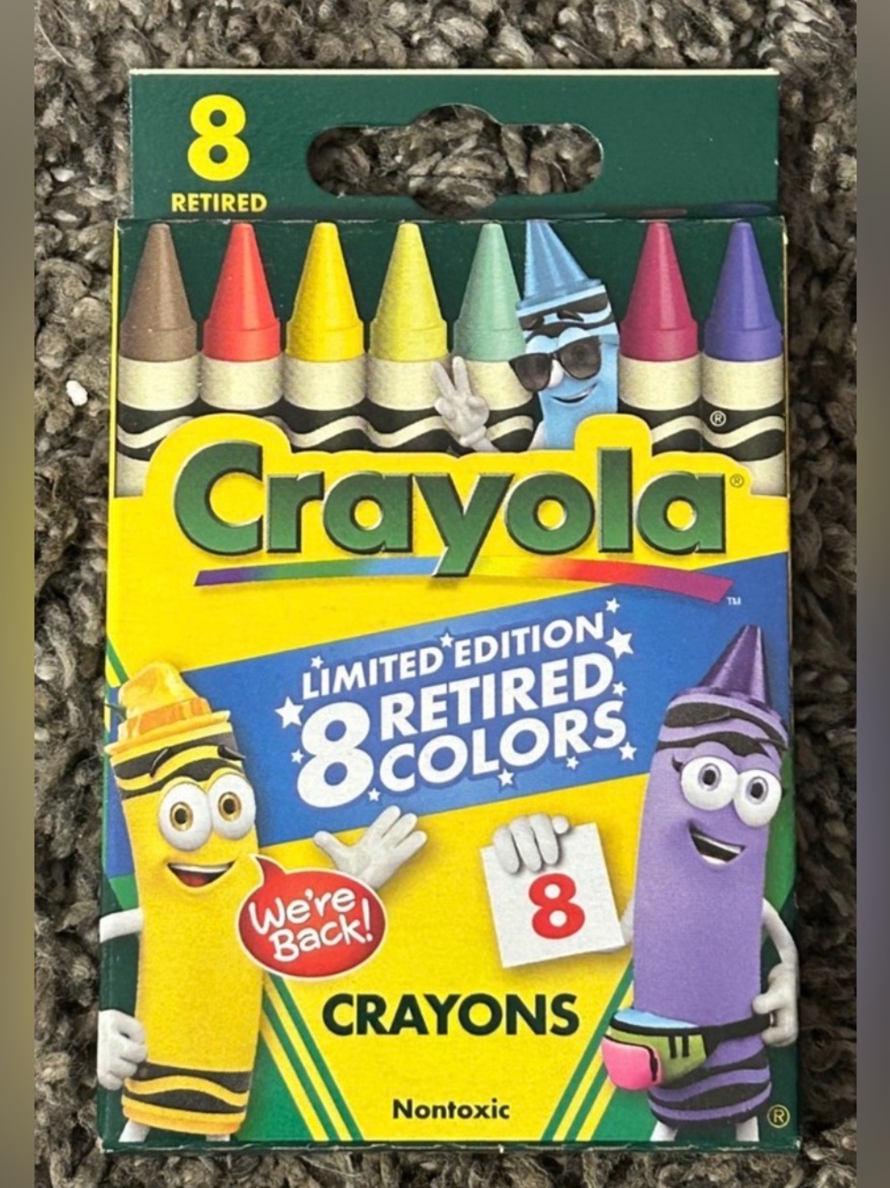 💜 Limited Edition RETIRED Crayola CRAYONS 8 Ct Box BRAND NEW